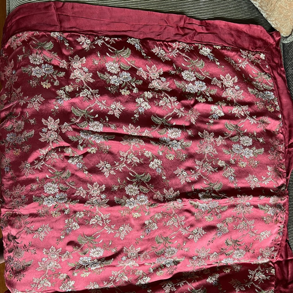 Belle Notte Red Floral Euro Pillow Sham